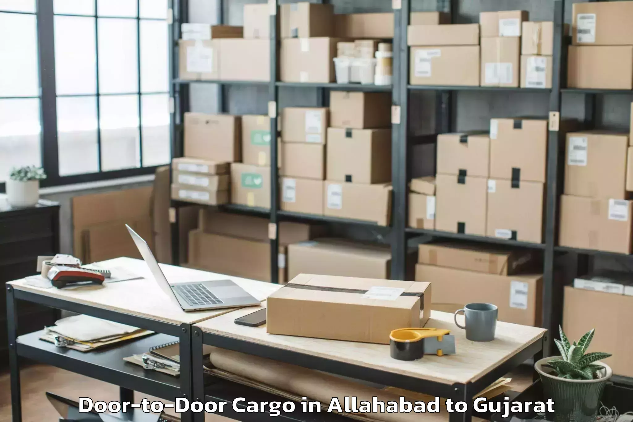 Quality Allahabad to Crystal Mall Rajkot Door To Door Cargo